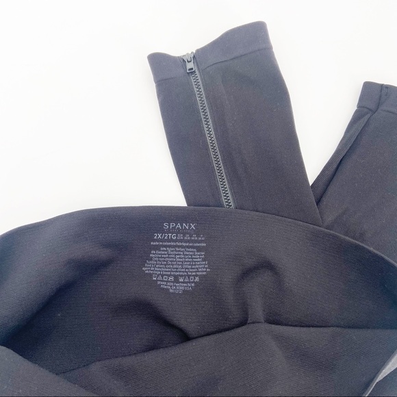 Spanx | NWT Black Seamless Ankle Zip Leggings Size 2X - Picture 6 of 6